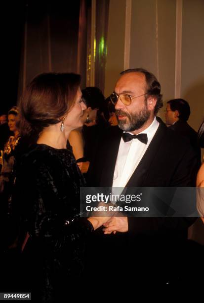 Goya Awards 1989. Pilar Miro and Fernando Mendez Leite, film directors.