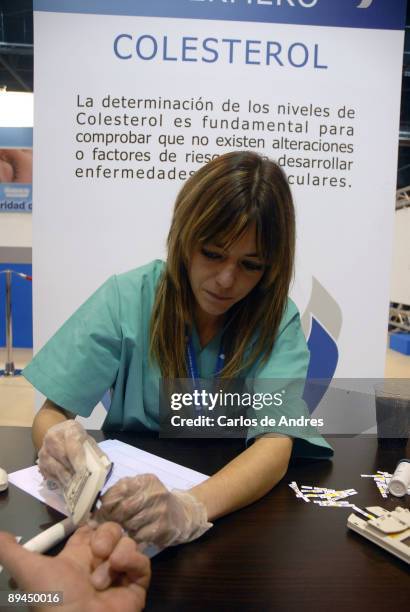 Medicine and health. Expo Health. IFEMA. Madrid. 2008. Analysis of cholesterol.