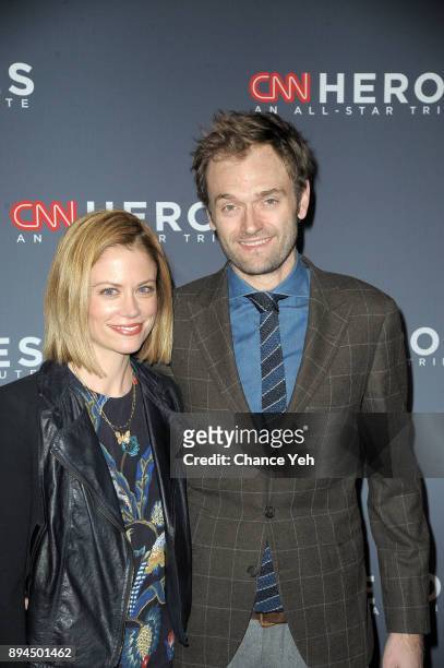 Claire Coffee and Chris Thile attend 11th Annual CNN Heroes: An All-Star Tribute at American Museum of Natural History on December 17, 2017 in New...