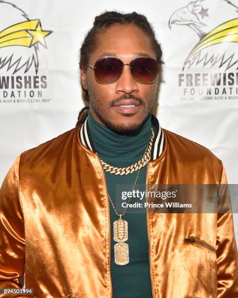 Rapper Future attends his 5th annual FreeWishes Foundation Winter Wishland at Bessie Branham Park on December 17, 2017 in Atlanta, Georgia.