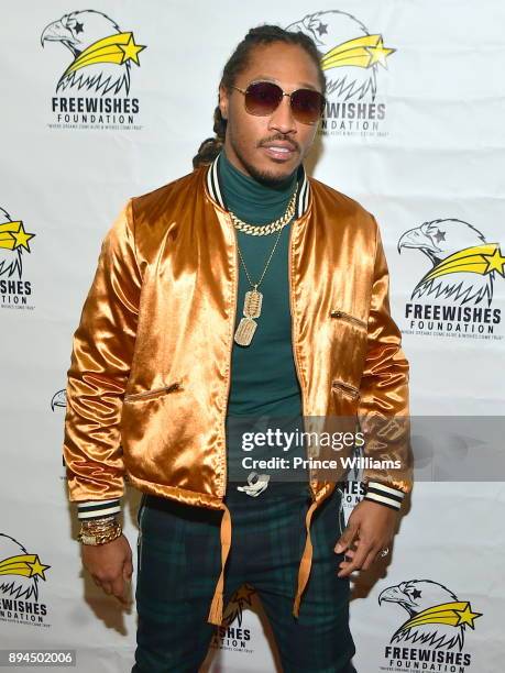 Rapper Future attends his 5th annual FreeWishes Foundation Winter Wishland at Bessie Branham Park on December 17, 2017 in Atlanta, Georgia.