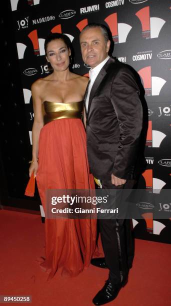 July 01. 2008. Madrid, Spain. 'Abanico' Prizes. In the image, Raquel Revuelta, Miss Spain 1989, and her husband the lawyer Miguel Angel Jimenez.