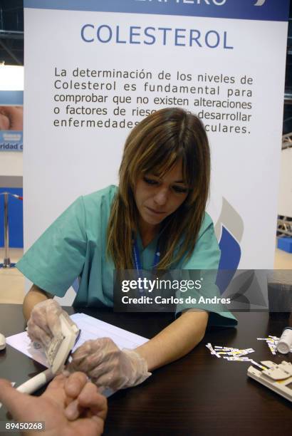 Medicine and health. Expo Health. IFEMA. Madrid. 2008. Analysis of cholesterol.