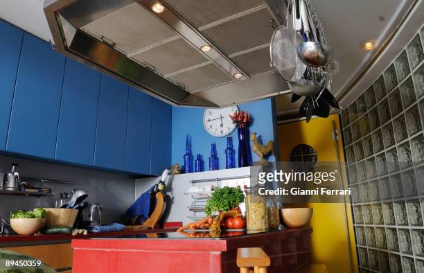 July 15, 2008. Majadahonda, Madrid, Spain. The kitchen of the house of the journalist Minerva Piquero.