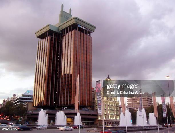 Madrid. Spain. Headquarters of insurance company Mutua Madrilena, in the Torres de Jerez. Paseo de la Castellana.