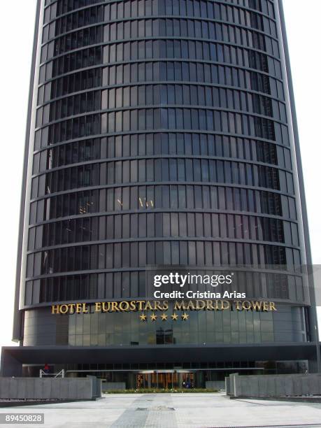 Madrid. Spain. Hotel Eurostars Madrid Tower. The hotel is located in the Sacyr Vallehermoso tower, one of four skyscrapers located in the Cuatro...