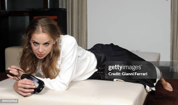 Melia Hotel, Madrid, Spain. Portrait of the actress Merce Llorens.