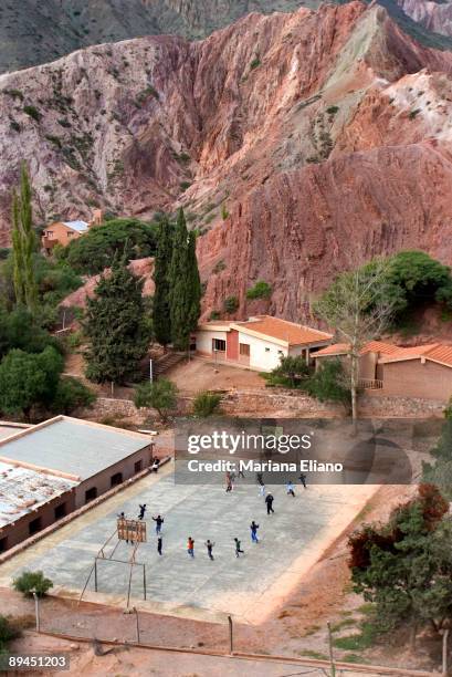 Purmamarca, Jujuy Province. Argentina The Cerro de los Siete Colores are located in the village of Purmamarca, portal to the Quebrada de Humahuaca .