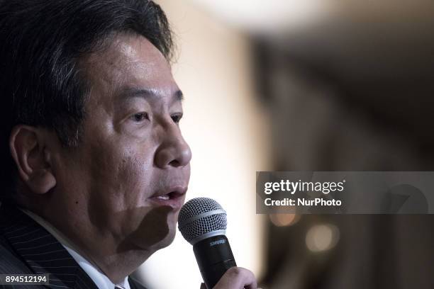 Yukio Edano, Leader of The Constitutional Democratic Party , speaks about his nascent party's activities and what kind of role it will play in the...