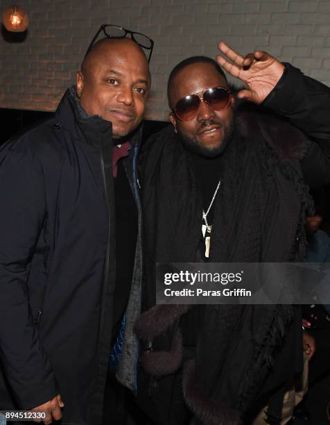 Randy Jackson and rapper Big Boi of Outkast attend Janet Jackson's "State Of The World Tour" After Party at STK Atlanta on December 17, 2017 in...