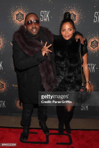 Rapper Big Boi of Outkast and Sherlita Patton attend Janet Jackson's "State Of The World Tour" After Party at STK Atlanta on December 17, 2017 in...