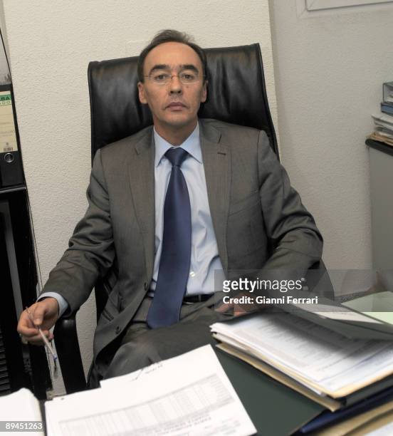 November 14, 2008. Madrid, Spain. Juan Carlos Granda, commercial director of 'El Cobrador del Frac', the name of a company which specialises in...