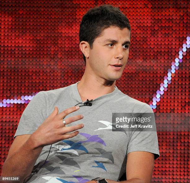 Ben Nemtin of "The Buried Life" speaks during the MTV Networks portion of the 2009 Summer Television Critics Association Press Tour at the Langham...