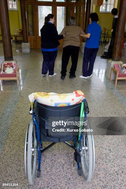 Ribadeo. Lugo. Day center in Ribadeo. Wheelchair. Consorcio Galego do Benestar. Xunta de Galicia.