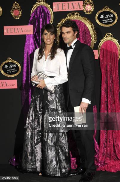 October 20, 2008. Palace Hotel, Madrid, Spain. Telva Fashion Magazine Prizes. In the image, the actress Elia Galera and the actor Ivan Sanchez.