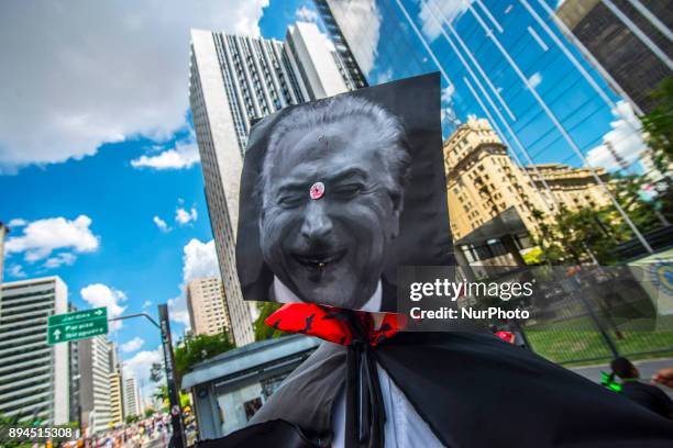 Protesters protested on 17 December 2017 on Avenida Paulista in Sao Paulo, Brazil, asking Lula in the Chain. The Federal Regional Court of the 4th...