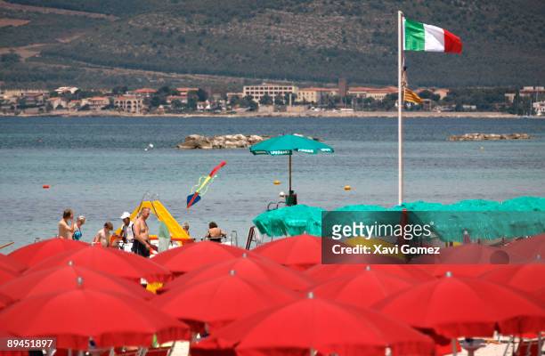Alghero. Sardinia. Beach of San Giovanni. Located on the northwest coast of Sardinia, Alghero has become a major holiday destination in recent years...