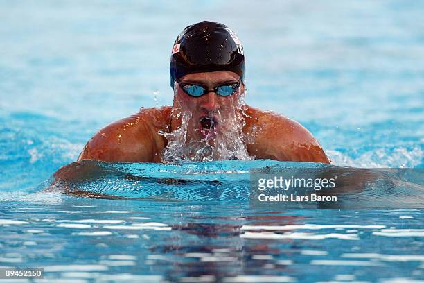 Ryan Lochte of the United States competes in the Men's 200m Individual Medley Semi Final during the 13th FINA World Championships at the Stadio del...