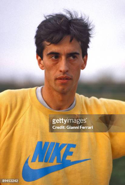 Portrait of Jose Antonio Abascal, spanish athlete, winner of gold medal in the Olympic of Los Angeles in1984.