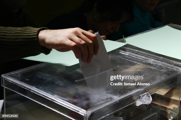 Spanish General Election Republica de Colombia public scholl in Madrid used as polling station during the day of the spanish General Election.