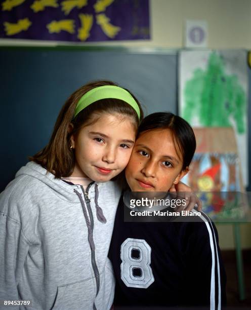 Inmigration. Inmigrants children at Madrid school.