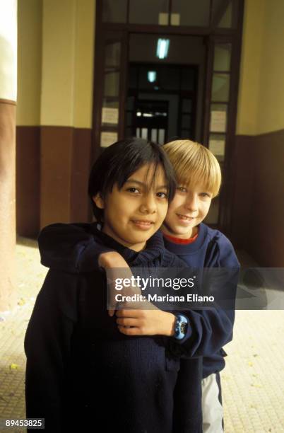 Inmigration. Inmigrants children at Madrid school.