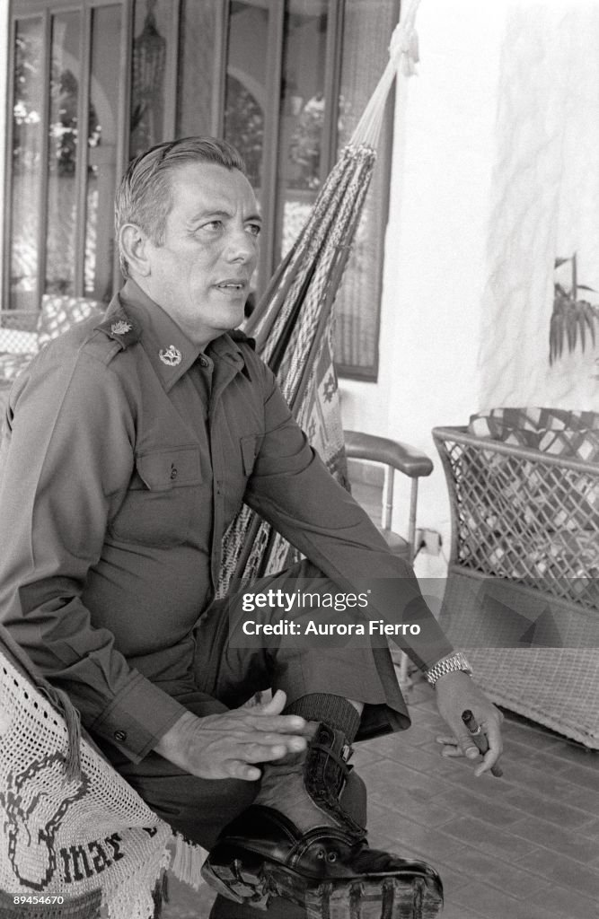 Omar Torrijos, President of Panama Omar Torrijos sat on a hammock in military uniform