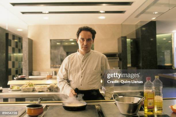 Ferran Adria, chef The chef in the kitchen of his restaurant 'El Bulli'