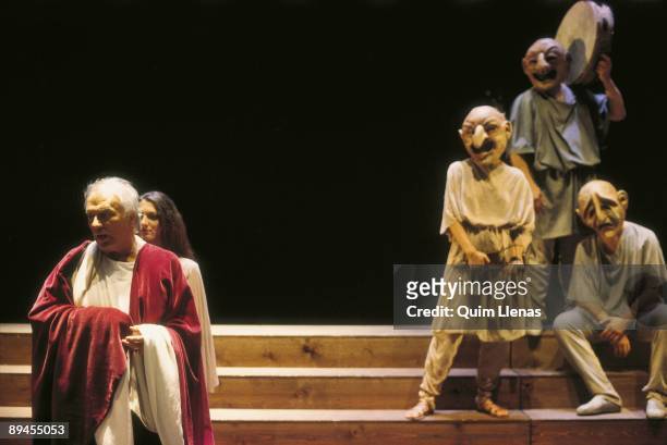 Giorgio Albertazzi, actor During a performance of Marguerite Yourcenar´s 'Memories of Hadrian', play directed by Maurizio Scaparro