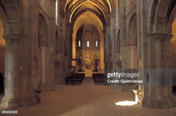 Inside of Veruela Monastery Church, Vera de Moncayo, Zaragoza province Veruela Monastery, 12th century. Cistercian order with posterior elements, the...