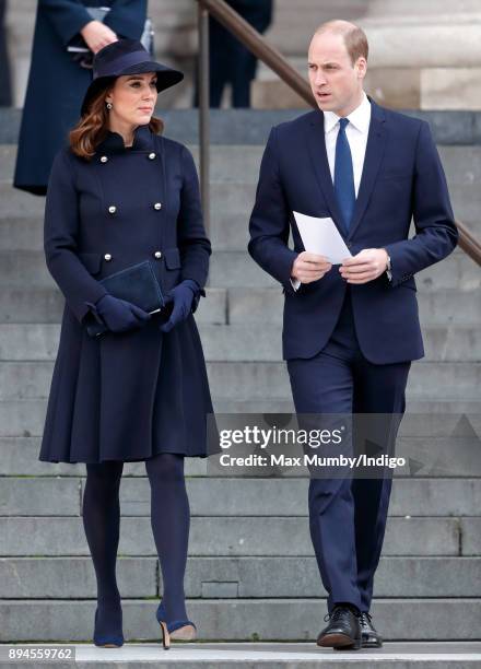 Catherine, Duchess of Cambridge and Prince William, Duke of Cambridge attend the Grenfell Tower national memorial service at St Paul's Cathedral on...