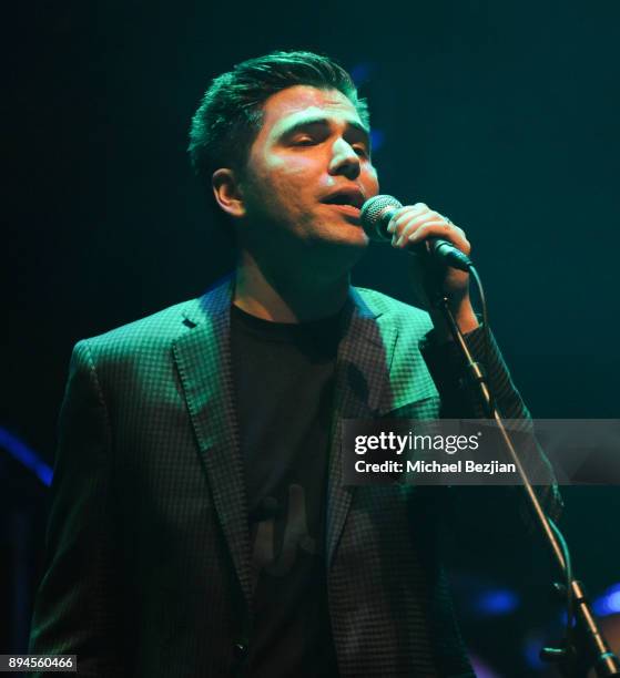 Matt Bartosch preforms at Rock To Recovery 5th Anniversary Holiday Party at Avalon on December 17, 2017 in Hollywood, California.