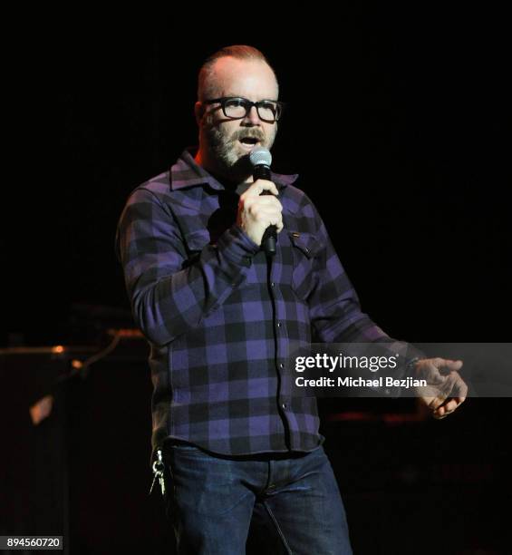 Dean Delray preforms at Rock To Recovery 5th Anniversary Holiday Party at Avalon on December 17, 2017 in Hollywood, California.