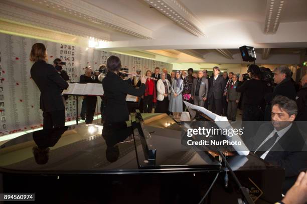 Maryam Rajavi during an international conference in Paris, Palais Brongniart on Saturday December 16, 2017. Maryam Rajavi, Iranian opposition leader...