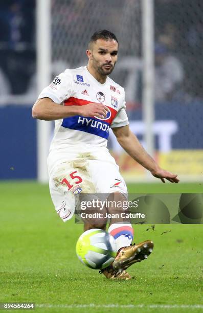 Jeremy Morel of Lyon during the French Ligue 1 match between Olympique Lyonnais and Olympique de Marseille at Groupama Stadium on December 17, 2017...