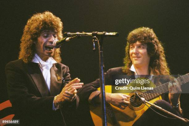 Camaron de la Isla and Tomatito in a concert The singer and the guitar player during a performance