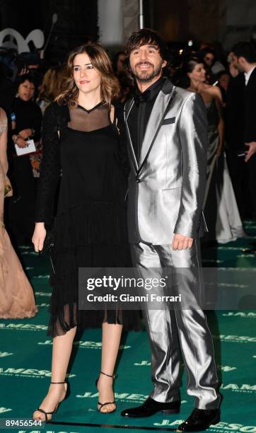 February 03, 2008. Palacio de Congresos, Madrid, Spain. Spanish Film Academy Goya awards ceremony In the image, the actor Santi Millan and Rosa...