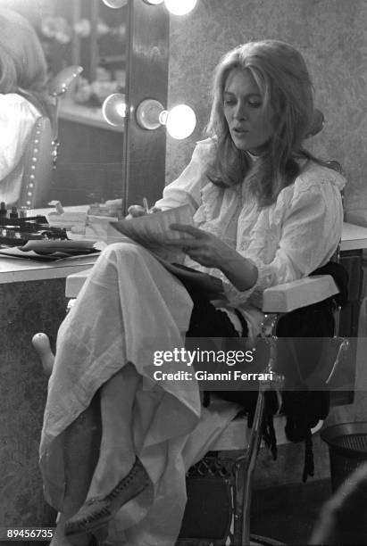 Madrid. Spain. The actress Faye Dunaway in the film of the movie 'The light at the edge of the world'