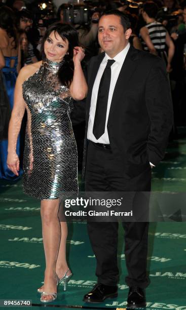 February 03, 2008. Palacio de Congresos, Madrid, Spain. Spanish Film Academy Goya awards ceremony In the image, the actress Neus Asensi and the actor...