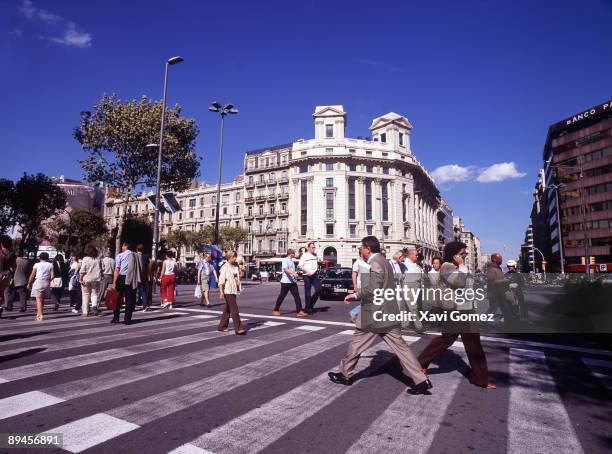 Barcelona, Cataluna. Gracia avenue.