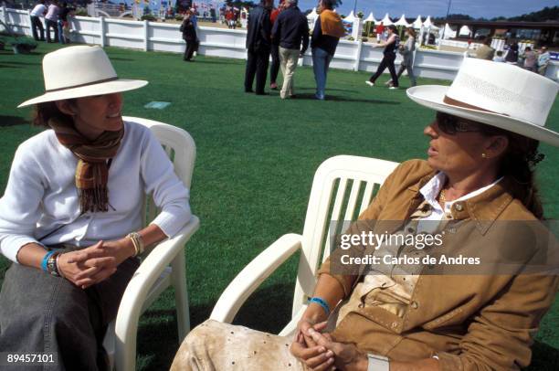 Centro Hipico Casa Novas. Carballo. La Coruna. Spain International horse competition. Friends speaking