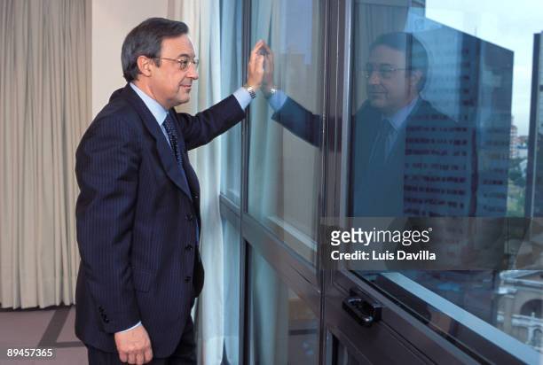 Madrid, Spain. Portrait of Florentino Perez, president of the Real Madrid and director of the business construction company ACS.