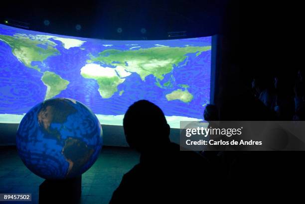 Madrid Science Fair. Ifema. Madrid 2008. Projection about geology.