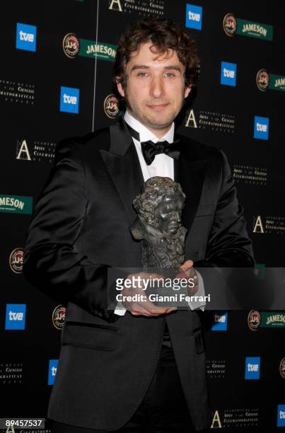 February 03, 2008. Palacio de Congresos, Madrid, Spain. Spanish Film Academy Goya awards ceremony The scriptwriter Sergio G. Sanchez, Best original...