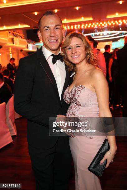 Wrestler Frank Steltner and his wife Sandra Steltner , pregnant, during the 'Sportler des Jahres 2017' Gala at Kurhaus Baden-Baden on December 17,...