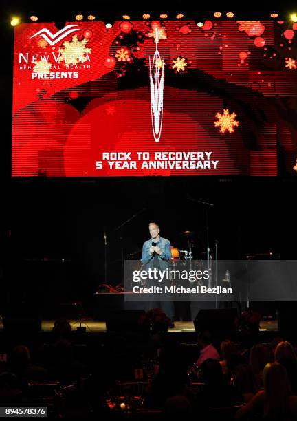 Greg Behrendt performs at Rock To Recovery 5th Anniversary Holiday Party at Avalon on December 17, 2017 in Hollywood, California.