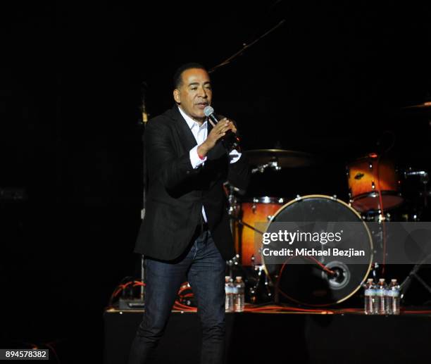 Tim Storey speaks at Rock To Recovery 5th Anniversary Holiday Party at Avalon on December 17, 2017 in Hollywood, California.