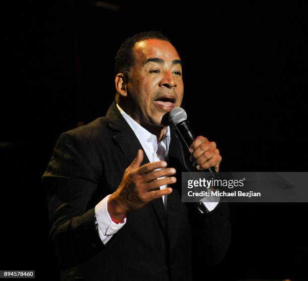 Tim Storey speaks at Rock To Recovery 5th Anniversary Holiday Party at Avalon on December 17, 2017 in Hollywood, California.