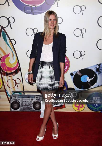 Nicky Hilton arrives at the launch of the new OP campaign "OPen Campus" at Mel's Dinner on July 7, 2009 in West Hollywood, California.