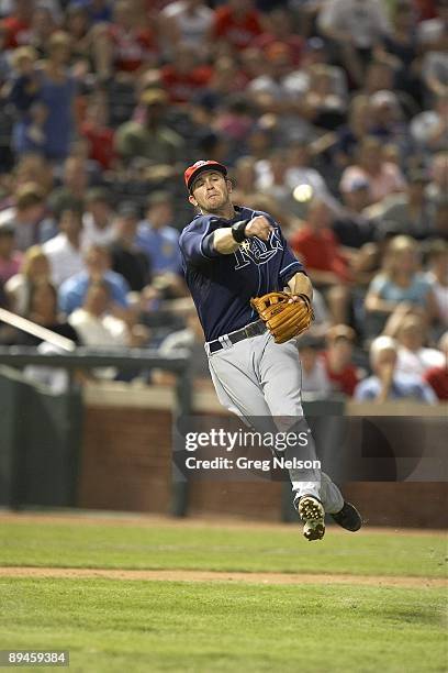 Tampa Bay Rays Evan Longoria in action, fielding vs Texas Rangers. Arlington, TX 7/5/2009 CREDIT: Greg Nelson